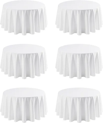 Vista 9 de Niuara Mantel de Mesa Rectangular Negro - Paquete de 6, 60" × 84" Mantel de Tela Lavable para Mesas de 5 Pies, Resistente a las Arrugas y a Prueba