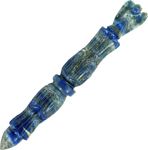 Vista 12 de Varita curativa de talla metafísica de amatista Lápiz de piedras preciosas talladas a mano de 6 pulgadas para meditación y masaje pagano Energía