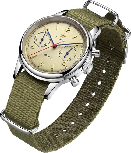 Vista 9 de HEMUDU Seagull 1963 - Reloj mecánico para hombre, cronógrafo piloto, cuerda manual, st1901, 1.57 pulgadas, 1.57 pulgadas, aviador, retro, zafiro