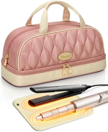 Vista 17 de Mancro Estuche de transporte para Shark FlexStyle, bolsa de viaje acolchada para herramientas para el cabello con alfombrilla resistente al calor