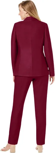 Vista 3 de Jessica London Conjunto de pantalón de un solo pecho para mujer en talla grande, Multi