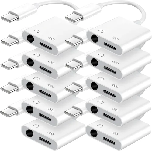 Vista 14 de Seulliya Adaptador USB C a 3.5mm para Auriculares y Cargador, Divisor 2-en-1 de Audio y Carga Rápida para Apple iPhone 17/16/15/Pro/Pro Max, iPad