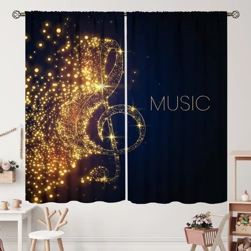 Vista 50 de Cortinas de jazz para mujer americana, estilo grunge, estilo grunge, con bolsillo para barra, para dormitorio, sala de estar, decoración