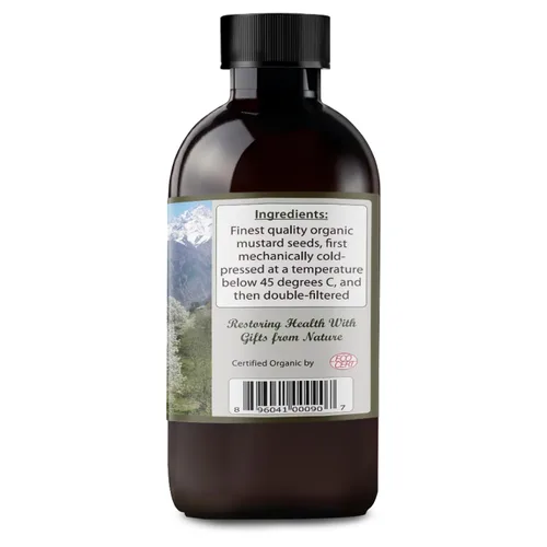Vista 5 de Aceite de semillas de mostaza Tattva's Herbs para el cabello, cocina, piel y masaje, prensado en frío sin refinar, calma las articulaciones