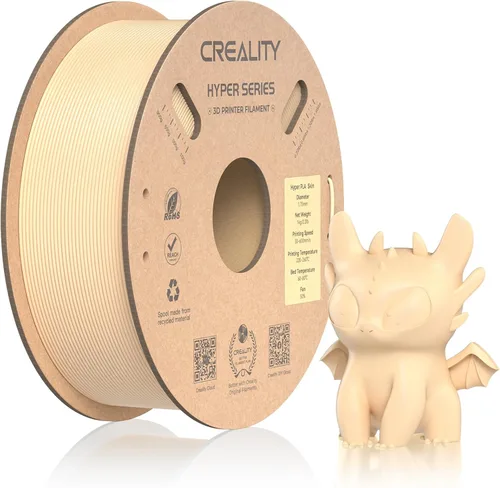 Vista 13 de Filamento PLA oficial de Creality Hyper de 1.75 mm, filamento PLA de alta velocidad de 30-600 mm/s para impresora 3D rápida, precisión dimensional