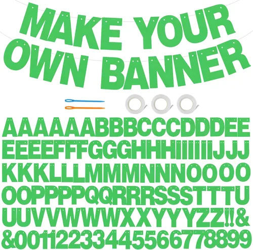 Vista 45 de 116 piezas de letras de la A a la Z DIY Banner personalizado Colorido