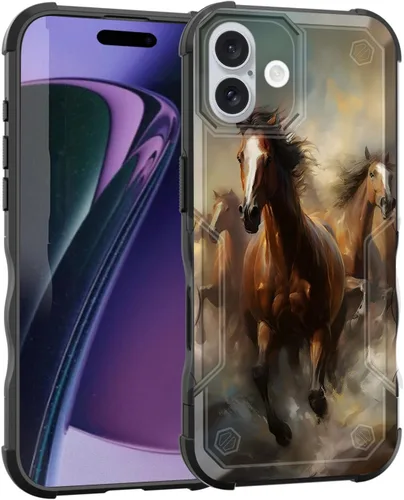 Vista 92 de Funda para iPhone Air, [doble capa] [protección contra caídas de grado militar de 10 pies] Funda resistente a prueba de golpes para iPhone Air