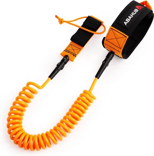 Vista 8 de Abahub Bobina SUP Correa,Correas de tablero de paleta en espiral de 10 pies negro (Black Lite)