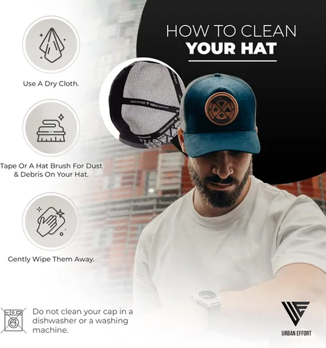 Vista 66 de Urban Effort Gorra trasera de malla, para hombres y mujeres, gorra de béisbol de 5 paneles, gran cierre a presión para caza y senderismo