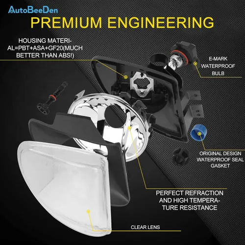 Vista 5 de Faros antiniebla compatibles con BMW 528i 535i 550i xDrive Sedan, ActiveHybrid 5 Sedan, F10 F11 5 Series, 2011 2012 2013, 1 par de lámparas