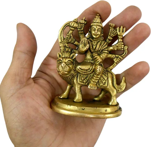 Vista 22 de Craftsofindia® Panchmukhi Hanuman - Estatua pequeña de latón, decoración divina, escultura hindú hecha a mano de 2.5 pulgadas para el altar
