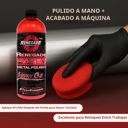 Vista 6 de Renegade Products Mini kit de pulido de aluminio completo con ruedas de pulido, compuestos de pulido, brida de seguridad de amoladora de ángulo