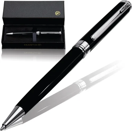 Vista 22 de FANSTIK Bolígrafo de lujo negro y dorado, juego de regalo elegante para mujeres, chapado en oro real de 24 quilates, juego de regalo profesional