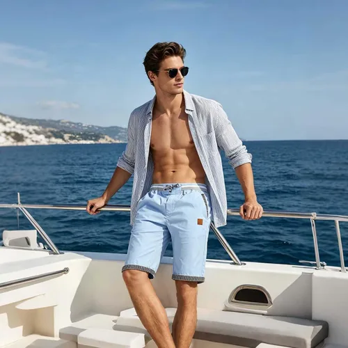 Vista 51 de JustSun Pantalones cortos para hombre, estilo casual, de algodón, con cintura elástica y bolsillos Negro