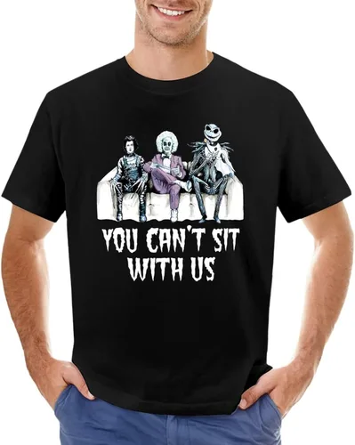 Vista 7 de Camiseta básica de algodón de manga corta con personajes de Tim Burton de Halloween para hombre y mujer