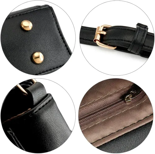 Vista 8 de Oct17 Moon Luna Design Monedero Kitty Cat Satchel bolso de hombro diseñador mujeres bolso Tote PU cuero Sailer
