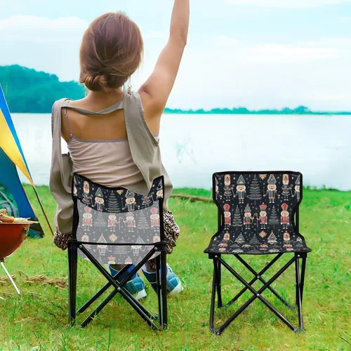 Vista 2 de Marioneta plegable al aire libre del cascanueces del árbol de Navidad sillas de camping para adultos silla de camping portátil silla de césped