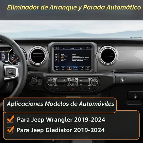 Vista 2 de Eliminador de Arranque y Parada Automática Compatible con Jeep Wrangler Gladiator 2019 2020 2021 2022 2023 2024 Motor Autostop Automático A-Off