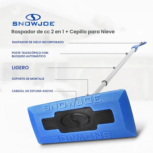 Vista 3 de Snow Joe - SJBLZD Escoba para nieve con removedor de hielo, Negro, Negro