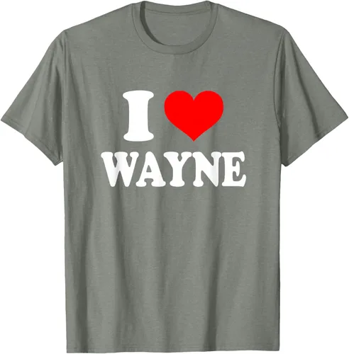 Vista 63 de Wayne - Camiseta I Heart Wayne - I Love Wayne, Negro, S