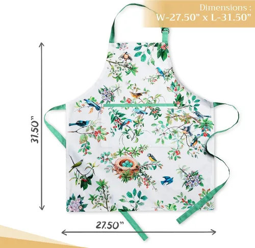 Vista 483 de Maison d' Hermine Delantales para mujer con bolsillo, 100% algodón (27.50 x 31.50 pulgadas)
