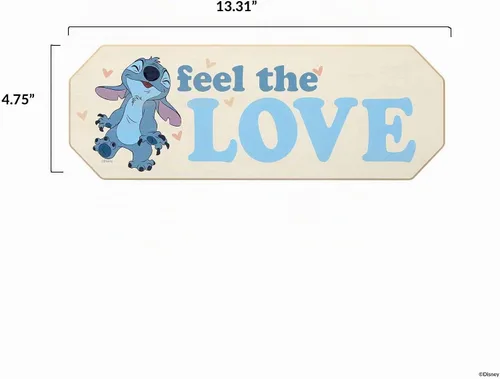Vista 6 de Open Road Brands Disney Lilo and Stitch Feel the Love - Decoración de pared Agua/Crema