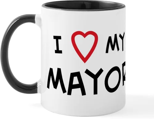 Vista 14 de CafePress I Love Mayor Mug Taza de café de cerámica de 11 oz (11.0 fl oz)
