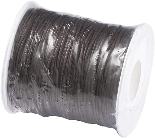Vista 22 de Cordón de algodón encerado aguamarina de 100 yardas, hilo trenzado para cuentas de cordón de pulsera, collar de alambre de 0.039 pulgadas