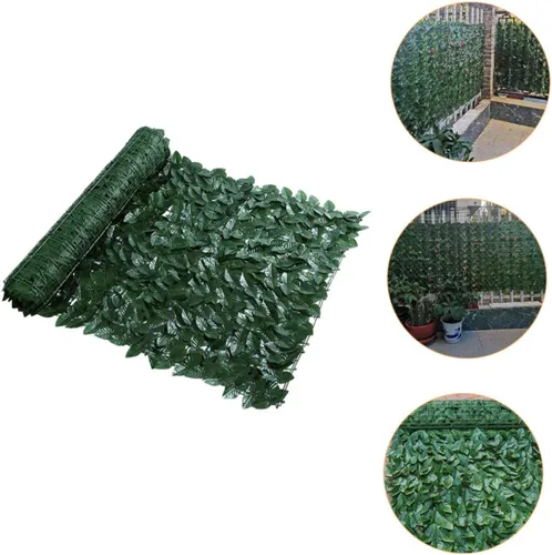 Vista 9 de 1 valla de eneldo de imitación de hojas de pared para decoración de setos artificiales, seto artificial, enrejado falso, decoración de macizos