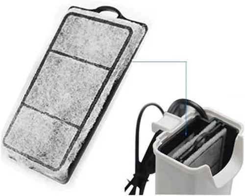 Vista 4 de 4 cartuchos de filtro de cascada para acuario, reptiles y tortugas, filtro de cascada, solo carbón ultraactivado con tecnología Whisper