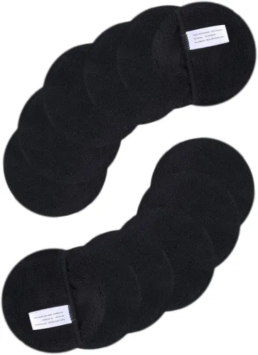 Vista 9 de SUNLAND Almohadillas desmaquillantes reutilizables para cara, ojos, labios, paquete de 6 unidades, color negro Guantes de limpieza facial