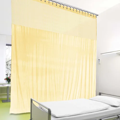 Vista 8 de cololeaf Cortina divisora de habitación de 5 pies de ancho x 7 pies de alto con ojales de níquel para hospital, clínica médica, spa, laboratorio
