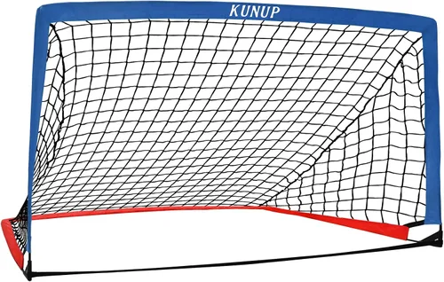 Vista 18 de Portería de fútbol portátil de 5 x 3, 6 x 4, 9 x 5 pies, para patio trasero, red de práctica de fútbol plegable con bolsa de transporte para niños
