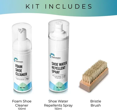 Vista 2 de EZSolution - Kit de limpieza de zapatos, solución de limpieza de espuma 2 en 1 y protector repelente de manchas para zapatos de gamuza, nubuck