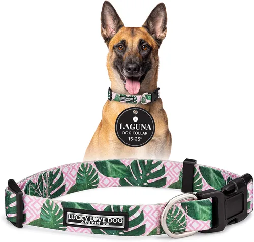 Vista 33 de Lucky Love Dog - Collar para perras pequeñas, diseño Blackbird de estampado alegre con flores de primavera y verano, talla XS Collar Blackbird