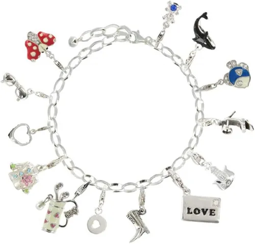 Vista 4 de Les Poulettes Jewels - Pulsera de plata de ley con dijes - Clásicos