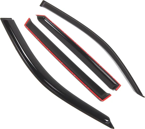 Vista 2 de Visor de ventana compatible con Toyota RAV4 2001-2005, DGWV2-439, deflector de montaje exterior, protector de lluvia, humo oscuro, juego de 4 piezas