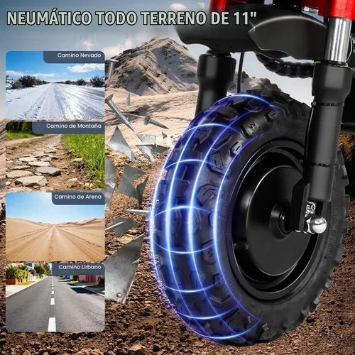 Vista 7 de Scooter eléctrico adulto 5600W Motor 11 pulgadas Off-Road Fast Speed