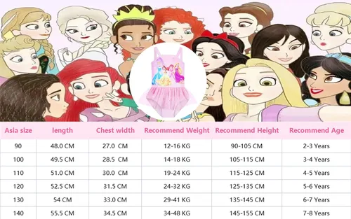 Vista 2 de QASALOP Toddler Girls Princess Swimsuits Bathing Suits Baby Girl One Piece Swimwear Tankini