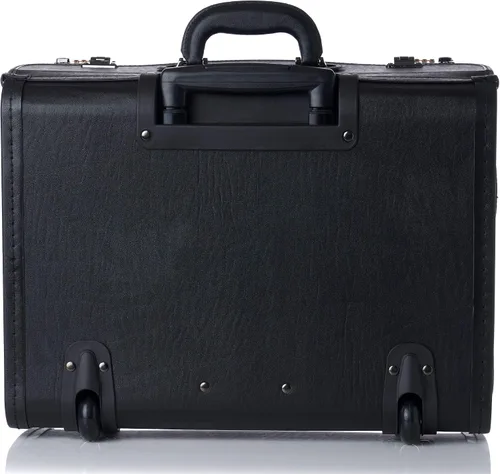 Vista 6 de Maletín con ruedas Alpine Swiss para ordenador portátil de 17 pulgadas, portafolio para abogado de tamaño legal, Negro talla única