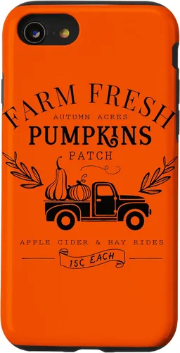 Vista 17 de Funda de otoño vintage para iPhone 14 Pro Farm Fresh Pumpkin