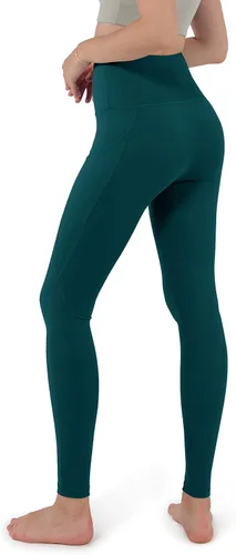 Vista 3 de ODODOS - Leggings de yoga de cintura alta para mujer con bolsillos, pantalones de yoga deportivos con control de abdomen, no se transparentan