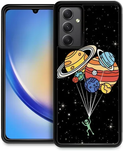 Vista 30 de Funda compatible con Samsung Galaxy Z Fold 2 5G, sistema solar de globo alienígena, diseño de patrón increíble, a prueba de golpes, antiarañazos