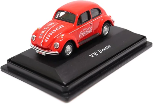 Vista 2 de Motor City Classics Coca-Cola Diecast Collectible Volkswagen Beetle 1966 escala 1:72 modelo 472005 con licencia