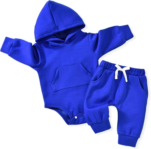 Vista 7 de Aalizzwell Conjunto de sudadera con capucha de invierno para bebé infantil Albaricoque