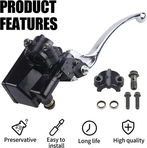 Vista 4 de Cilindro maestro de freno delantero Compatible con cilindro maestro de freno para Yamaha YFZ450 Banshee 350 Big Bear 250 350 400 Grizzly 300 350 400