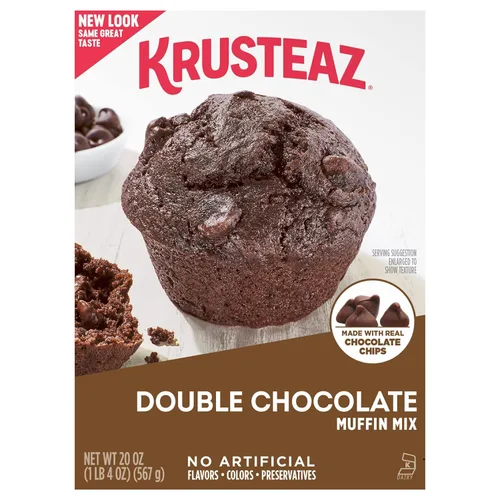 Vista 24 de Krusteaz Chocolate Chunk Muffin Mix – Sin sabores ni conservantes artificiales – Caja de 18.25 onzas (paquete de 12)