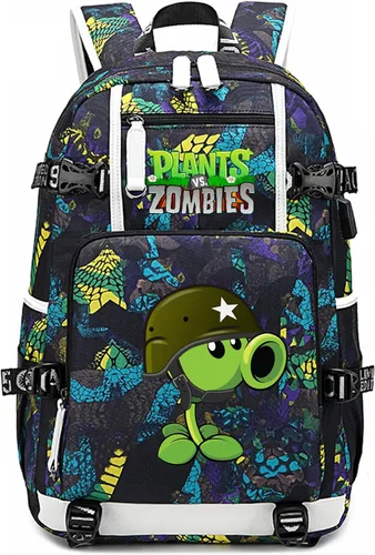 Vista 13 de ISaikoy Plants vs. Zombies Mochila Bolsa para Portátil Color Azul 1