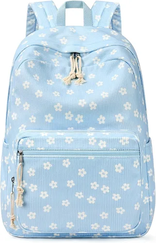 Vista 10 de mibasies Linda mochila escolar y de pana preppy para niñas Arco beige