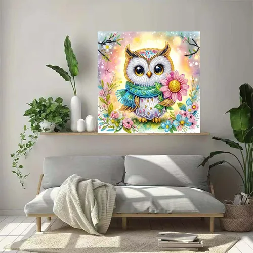 Vista 3 de Paquete de 4 kits de pintura de diamantes para adultos, kits de arte de diamantes de forma especial de unicornio para adultos principiantes
